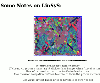 Visual link to notes on Java programme
          "LinSyS"
