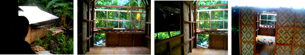 Images of construction of external
        kitchen in tropical backyard