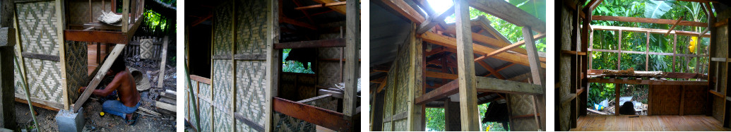 Images of putting amakan walls on external kitchen in
        tropical backyard
