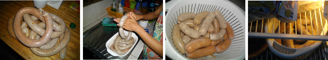 Images of homemade Sausage making