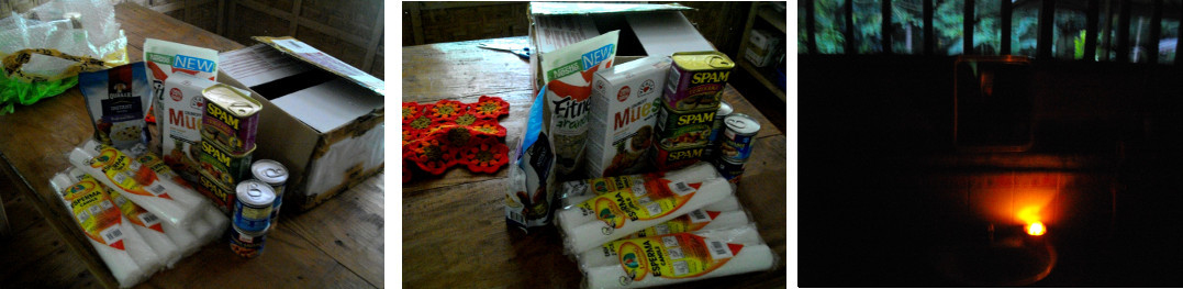 Images of emergejcy supply packet sent by family in
        Manila