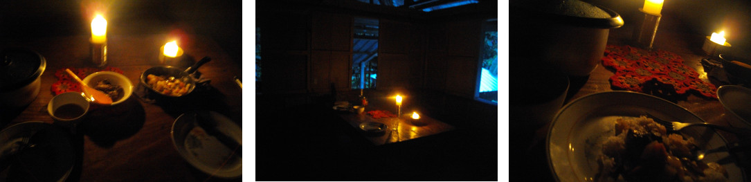 Images of dinner during a power cut