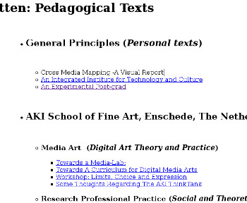 Visual link to pedagogical texts