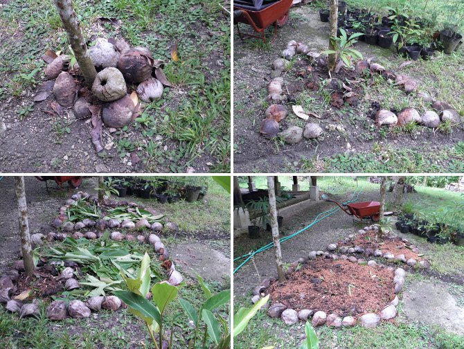 Images of the
        construction of two new mini-gardens