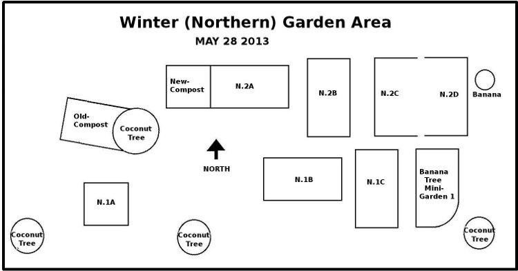 Map of Northern section of garden