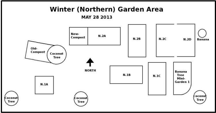 Map of Northern section of garden