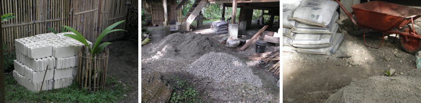 Images of
materials waiting to be used for Duck and Fish Pond