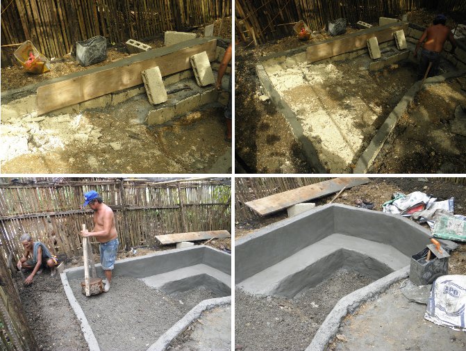 Images of Duck and Fish Pond in construction