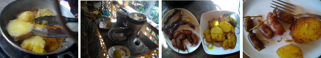 Images of Fried Camote (with sausage) snack