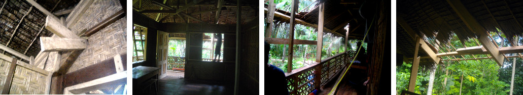 Images of tropical house roof being
        changed