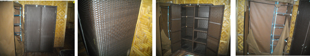 Images of hand made woven plastic
        wardrobe