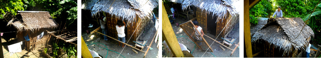 Images of external tropical kitchen being demolished