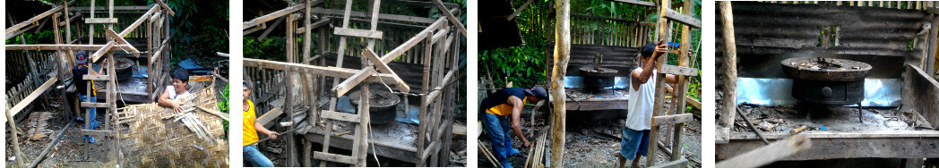 Images of demolition of traditional tropical external
        kitchen