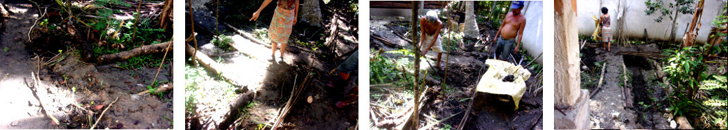 Images of digging rain gardens in tropical backyard tp
        improve drainage