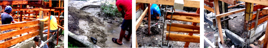 Images of comnstruction of tropical backyard pig pen