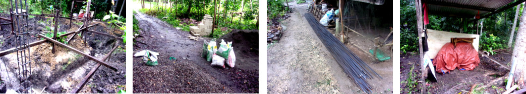 Images of construction of tropical backyard pig pen