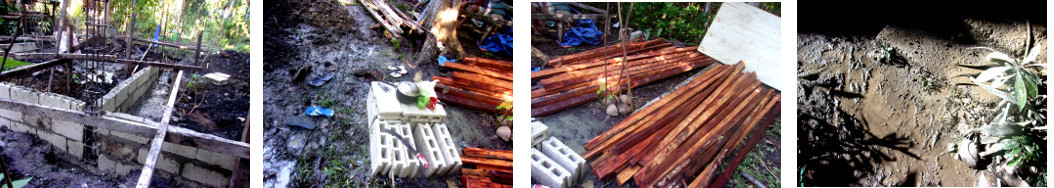 Images of construction of tropical backyard pig pen