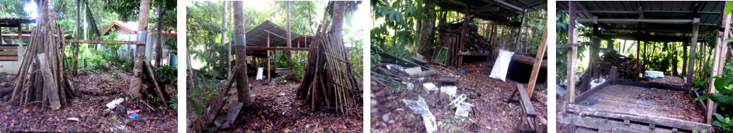 Images of building a new tropical backyard woodshed