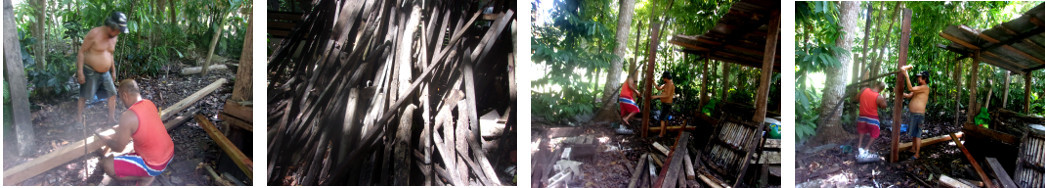 Images of building a new tropical backyard woodshed