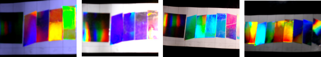 Images of refraction film in
        artificial light