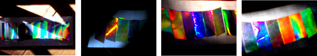 Images of refraction film in natural
        light