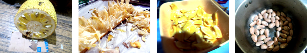 Images of Jack-Fruit being prepared
        for table