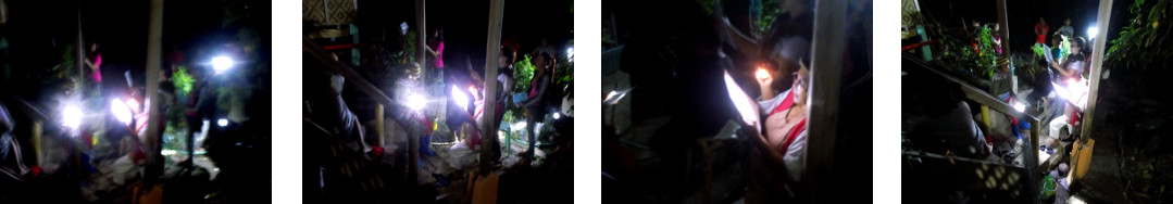 Images of a Catholic call to prayer in
        the middle of a tropical night