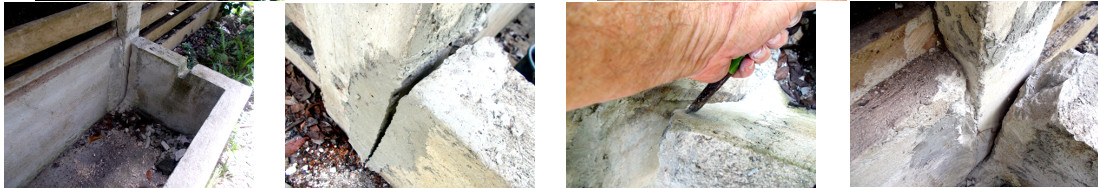 Images of enlarging crack to
            repair reservoir in tropical backyardrepa
