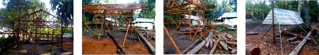 Images of tropical building site empty
        of workers
