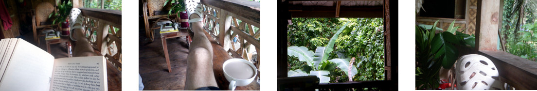 Images of relaxation on
            tropical balcony