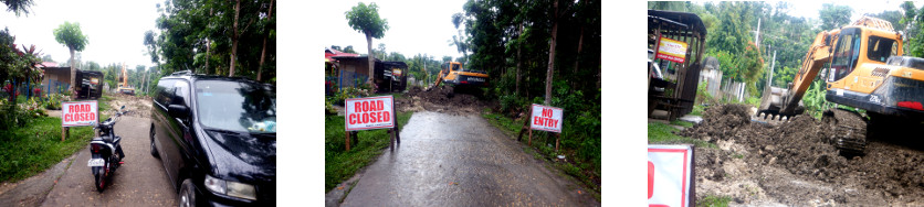 Images of Alas street in Baclayon
        being dug up