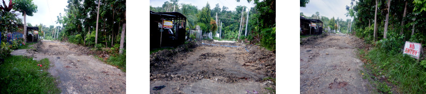Images of abandoned road works in Baclayon, Bohol