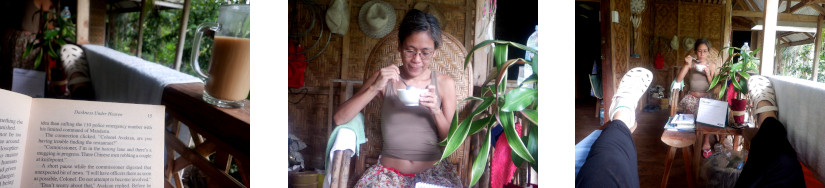 Images of Resting from work on a tropical balcony