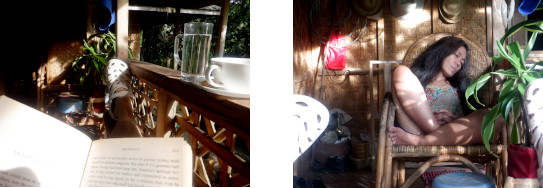 Images of a lazy afternoon on a trop[ical balcony after
        typhoon Rai