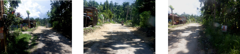 Images of roadworks abandoned
              in Baclayon since before the election