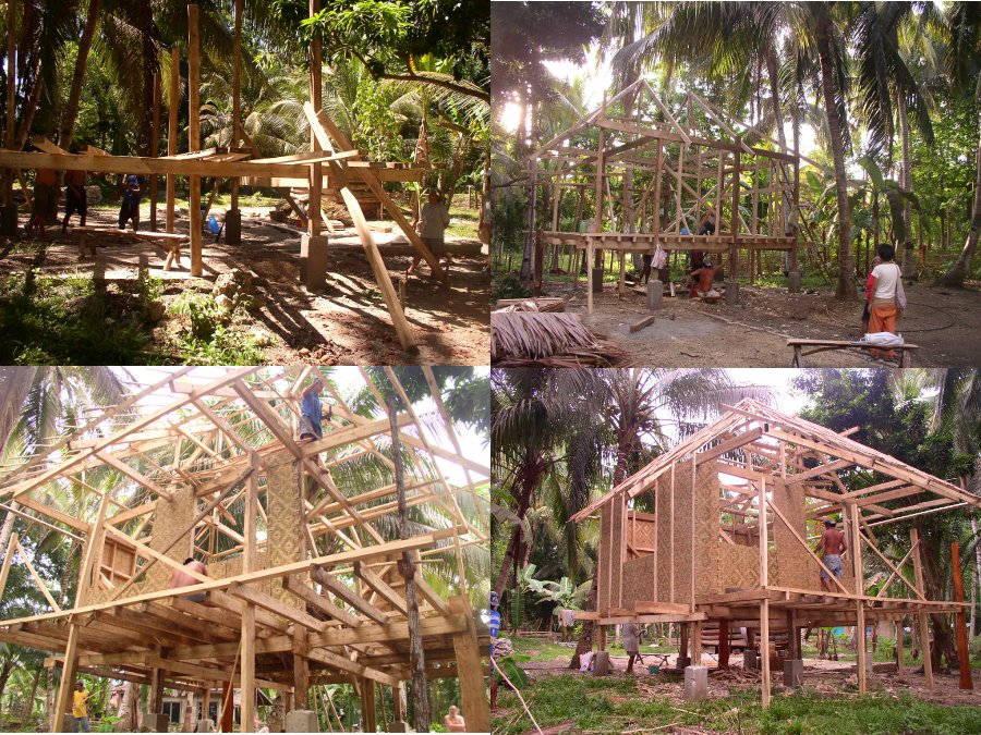 Composite of
        building wooden house