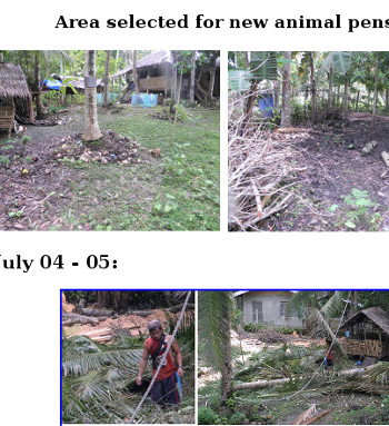 Visual link to entry on construction of animal pens in
          the garden