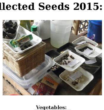Visual link to "Collected Seeds" web page