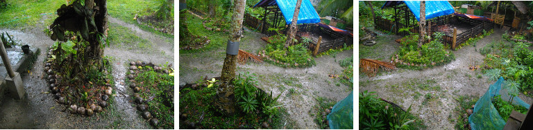 Images of Drainage around house during tropical rain