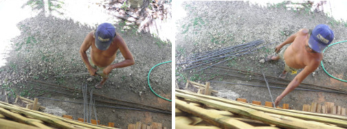 Images of metal being cut for
        supporting frames