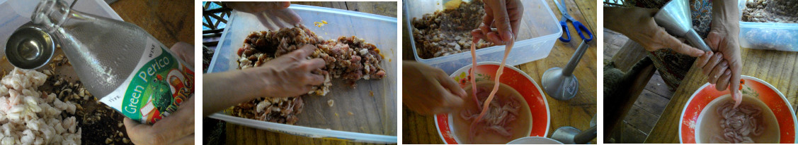 Images of homemade longanisa