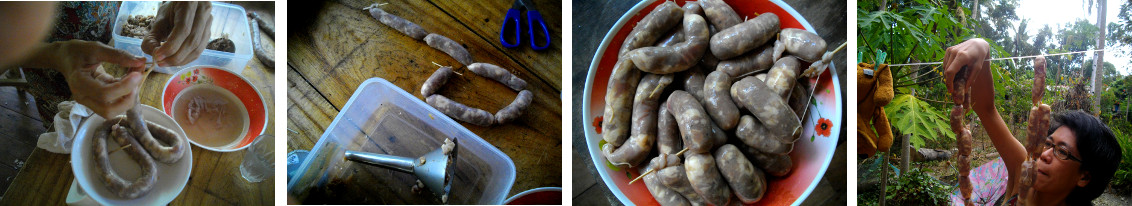 IMages of homemade longanisa