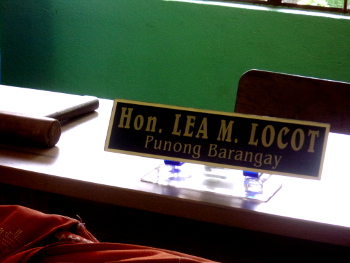 Image of Barangay Captain's Desk