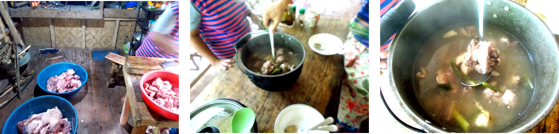 Images of pork soup lunch