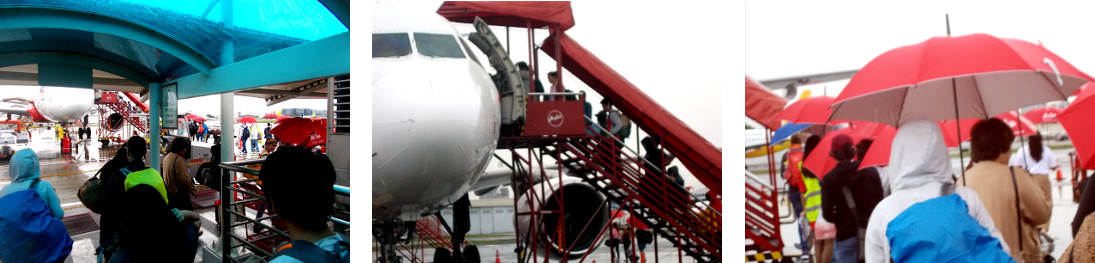 Images of boarding aircraft at Manila Domestic
          Terminal