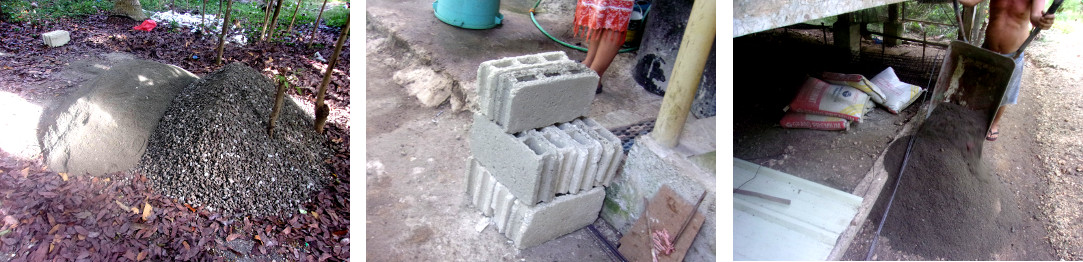 Images of starting construction of a wetlands to clean
        domestic water