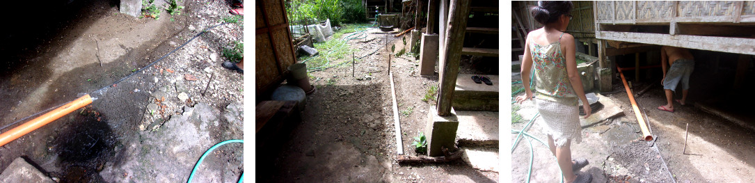 Images of construction of a wetlands to clean domestic
        water