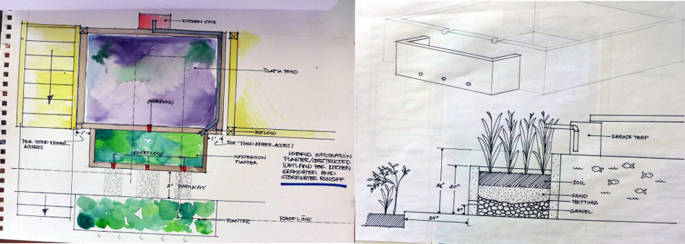 Imagws of design for constructed
        waterland to recycle domestic water