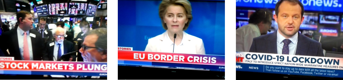 Images of TV news