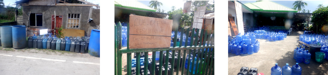 Images of
        Panlao water stations closed after typhoon Rai